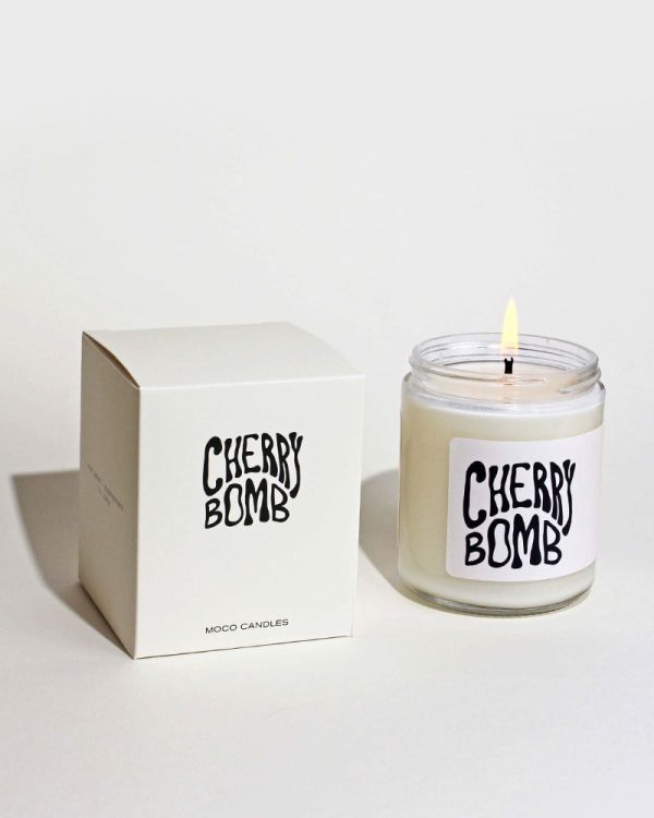 Cherry Bomb Soy Candle (7oz) For Discount - Image 3