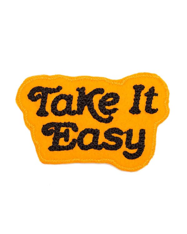 Take It Easy Chainstitch Patch - Goldenrod For Discount