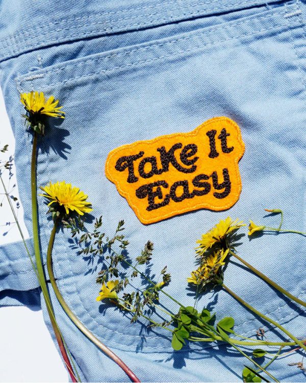 Take It Easy Chainstitch Patch - Goldenrod For Discount - Image 2