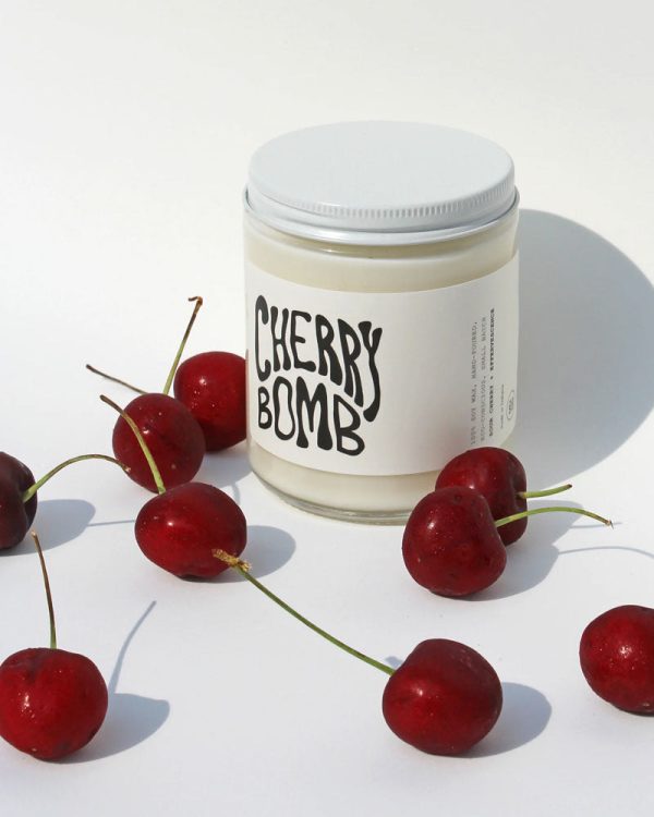 Cherry Bomb Soy Candle (7oz) For Discount - Image 2