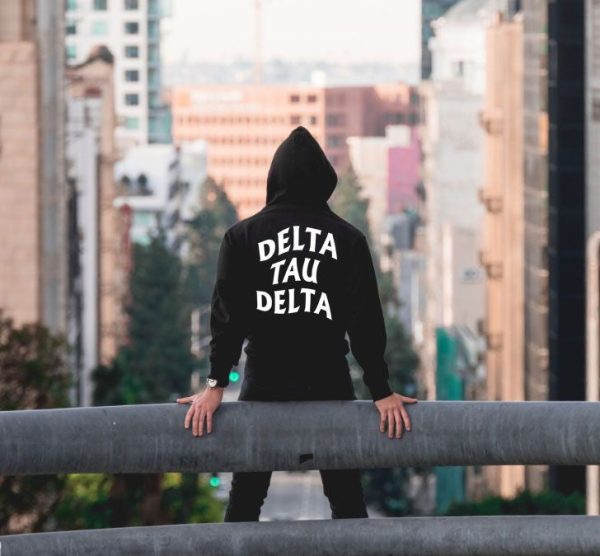 Delta Tau Delta Social Hooded Sweatshirt For Sale - Image 3