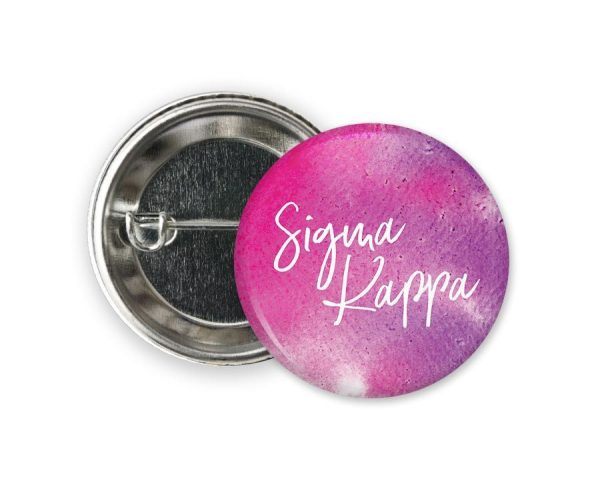 Sigma Kappa Watercolor Button Online Hot Sale